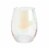 Holiday Home Iridescent Stemless Wine Glass with Tree Bottle Stopper Set Perspective: back