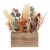 Holiday Home Faux Floral Table Decor Perspective: back