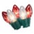 Holiday Home 25 ct Green Wire Christmas Lights - Red and White Perspective: back