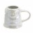 Holiday Home Two-Piece White Iridescent Santa Mug Set Perspective: back