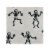 Holiday Home Dancing Skeleton Throw - Gray Perspective: back