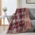 HD Designs Plaid Faux Fur Reversible Throw Blanket - Clay Perspective: back
