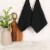 Everyday Living Solid Waffle Kitchen Towels - Jet Black Perspective: back