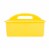 OfficeWorks Three Compartment Caddy - Yellow Perspective: back