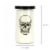 Holiday Home Halloween Jar Candle Sketched Skull Perspective: back