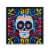 Holiday Home Dia de los Muertos Skulls Microplush Throw Blanket Perspective: back