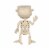 Holiday Home 7" Crazy Bonez Frankenstein Skeleton Halloween Decor Perspective: back