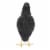 Holiday Home 3D Flocked Crow - Black Perspective: back