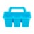 Office Works 4 Compartment Caddy - Light Blue Perspective: back