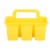 Office Works 4 Compartment Caddy - Yellow Perspective: back