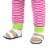 Sophia's Faux Leather Strap Sandals for 18  Dolls, White Perspective: back