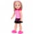 Sophia's Girl Pink & Black Heart Print Pajamas, Hair Tie & Fluffy Slippers for 15  Dolls Perspective: back