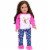 Sophia's - 18  Doll - Moose Print Winter Pj's & Slippers - Teal Perspective: back