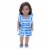 Sophia's Stripe Romper and Sandals for 18  Dolls, Blue/White Perspective: back