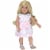Sophia's Stripe Party Dress and Sandals for 18  Dolls, Pink/White Perspective: back