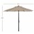 SAFAVIEH Outdoor Collection Ortega 9-Foot Tilt Crank Umbrella Beige Perspective: back