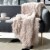 Safavieh Faux Sheepskin Throw Blanket - Taupe Perspective: back