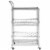 SAFAVIEH Carmen 4-Tier Chrome Wire Adjustable Cart Chrome Perspective: back