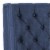 SAFAVIEH London Linen Tufted Winged Headboard Flat Nail Head Navy Full Perspective: back