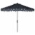SAFAVIEH Outdoor Collection Elegant Valance 9-Foot Tilt Umbrella Navy / White Perspective: back