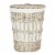 Safavieh Maggy White Rattan Laundry Basket Perspective: back