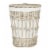 Safavieh Maggy White Rattan Laundry Basket Perspective: back