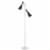 SAFAVIEH Efisio Floor Lamp | Chrome / Black | Perspective: back
