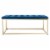 SAFAVIEH Reynolds Velvet Bench Navy / Brass Perspective: back