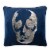 Safavieh Rayen Dark Blue Skull Pillow Perspective: back