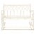 SAFAVIEH Outdoor Collection Ressi Rock Bench Pearl White Perspective: back