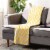Safavieh Kail Throw Blanket - Yellow Perspective: back