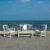 SAFAVIEH Outdoor Collection Fontana 4-Piece Patio Set Grey/Beige/Navy White Perspective: back