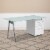 Flash Furniture 59 Glass Glass Computer Desks Frosted Top/White Finish (NANWK021) Perspective: back
