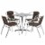 Flash Furniture TLH - ALUM - 24SQ - 020CHR4 - GG 23.5 in. Square Aluminum Indoor - Outdoor Ta Perspective: back