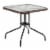 Flash Furniture 28  Square Glass Top Patio Dining Table in Black Brown Perspective: back