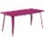 Flash Furniture ET-CT005-PUR-GG 31.5 x 63 in. Rectangular Purple Metal Indoor & Outdoor Table Perspective: back
