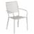 Flash Furniture Light Gray Indoor-Outdoor Steel Patio Arm Chair with Square Back (CO-2-SIL-GG Perspective: back