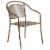 Flash Furniture Gold Indoor-Outdoor Steel Patio Arm Chair with Round Back CO3GD Perspective: back