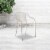 Flash Furniture Light Gray Indoor-Outdoor Steel Patio Arm Chair with Round Back [CO-3-SIL-GG] Perspective: back
