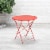 Flash Furniture 30'' Round Coral Indoor-Outdoor Steel Folding Patio Table CO4RED Perspective: back