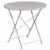 Flash Furniture 3 Piece 30 Round Steel Flower Print Patio Dining Set in Silver Perspective: back