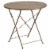 Flash Furniture 5 Piece 30  Round Steel Flower Print Patio Dining Set in Gold Perspective: back