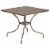 Flash Furniture 3 Piece 36  Square Steel Flower Print Patio Dining Set in Gold Perspective: back