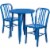 Flash Furniture CH-51080TH-2-18VRT-BL-GG 24 in. Round Blue Metal Indoor & Outdoor Table Set w Perspective: back