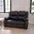 Flash Furniture Harmony Series Black Leather Loveseat with Two Built-In Recliners BT70597LS Perspective: back
