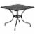 Flash Furniture CO-6-BK-GG Indoor-Outdoor Steel Patio Table , Black - 35.5 in. Square Perspective: back