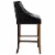 Flash Furniture Carmel Series Transitional LeatherSoft Barstool Black (CH182020T30BK) Perspective: back