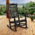 Flash Furniture BLACK WOOD ROCKING CHAIR JJC14703BK Perspective: back