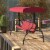 Flash Furniture Outdoor Steel Patio Swing Maroon (TLH007MRN) Perspective: back