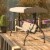 Flash Furniture Outdoor Steel Patio Swing Tan (TLH007TAN) Perspective: back